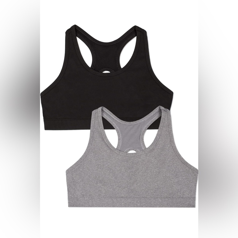 Fruit of the Loom Girls' Stay Dry Racerback Sports Bra